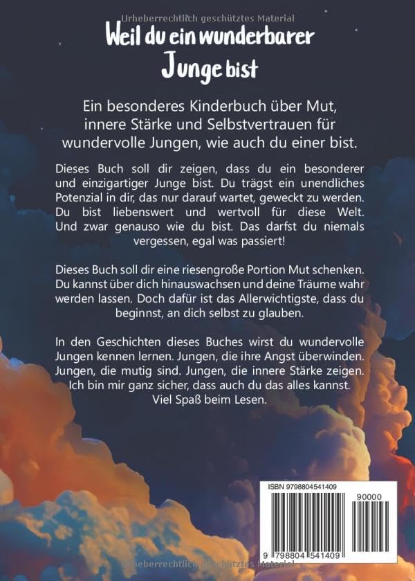 amazon/books Weil du ein wunderbarer Junge bist: Ein besonderes Kinderbuch über Mut innere Stärke und Selbstvertrauen für wundervolle Jungen wie auch du einer bist : Jahn Sabine: Amazon.de: Books Sonderangebot