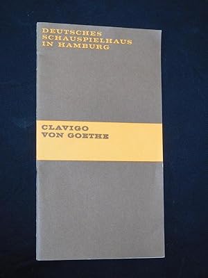 zvab Programmheft 6 Deutsches Schauspielhaus Hamburg 1969/70. CLAVIGO von Goethe. Insz./ Bearb.: Fritz Kortner Bühnenbild: Ekkehard Grübler Kostüme: Lieselotte Erler. Mit Thomas Holtzmann (Clavigo) Rolf Boysen (Carlos) Krista zollfrei